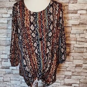 Ny Collection Brand New Blouse With A Chain
